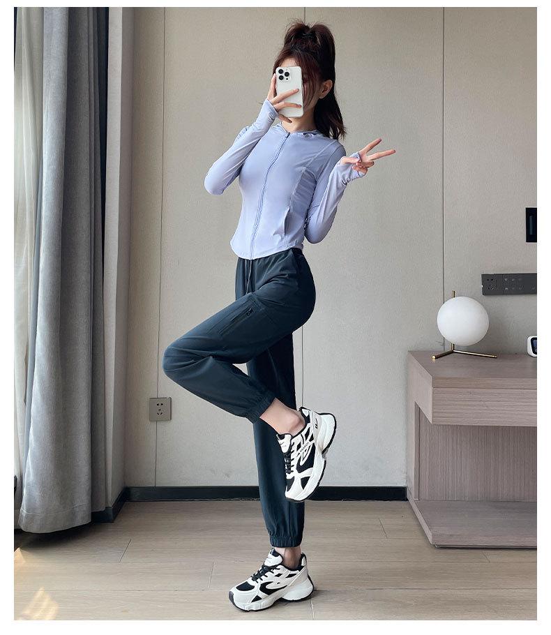 Women's Quick-Dry Sportswear Set: Summer 2024 Fitness Pants & Sun-Protection Running Gear