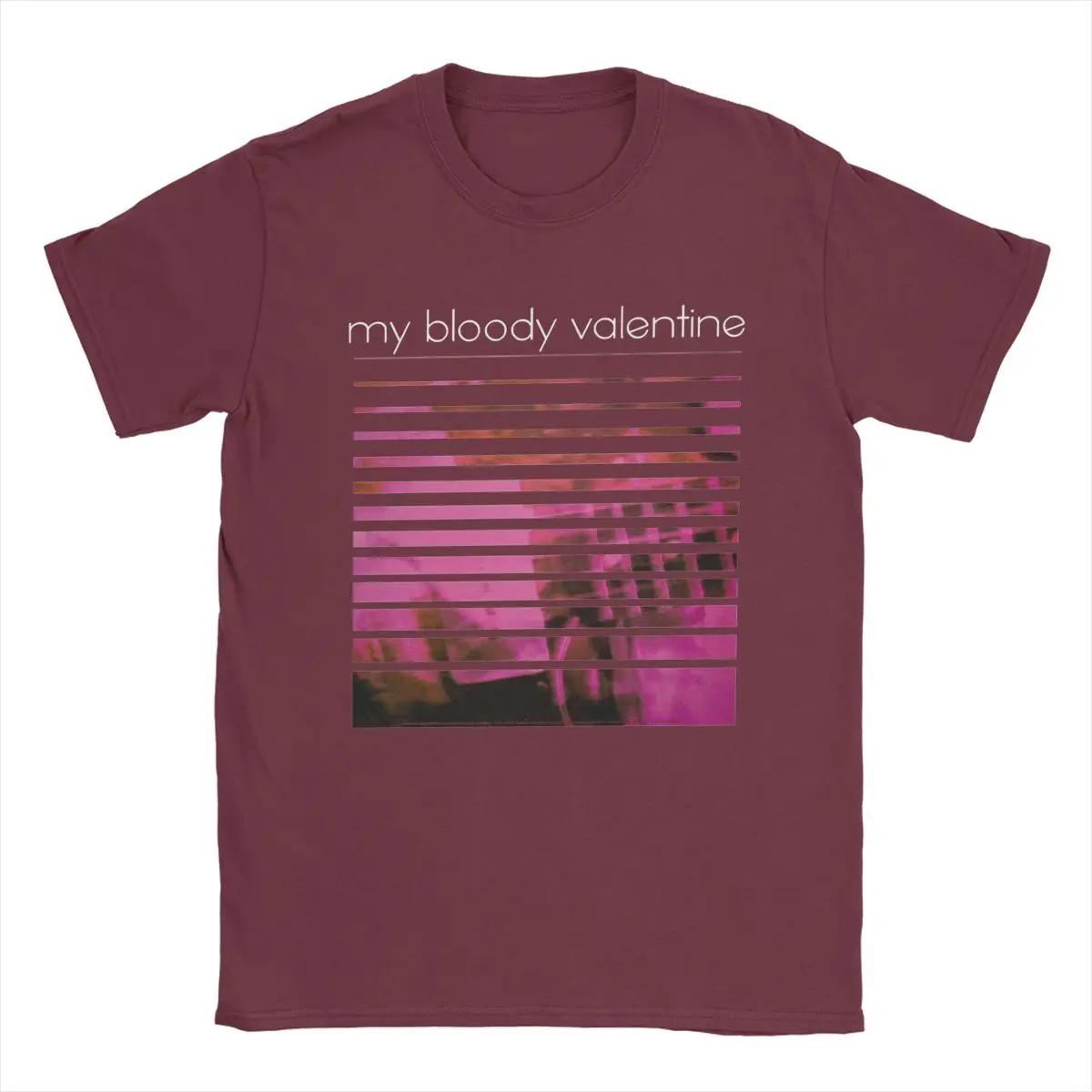 

Футболка My Bloody Valentine Loveless Tribute, мужская футболка из чистого хлопка с юмором, футболки с круглым вырезом, короткий рукав, одежда больших размеров XXXXXL бордовый