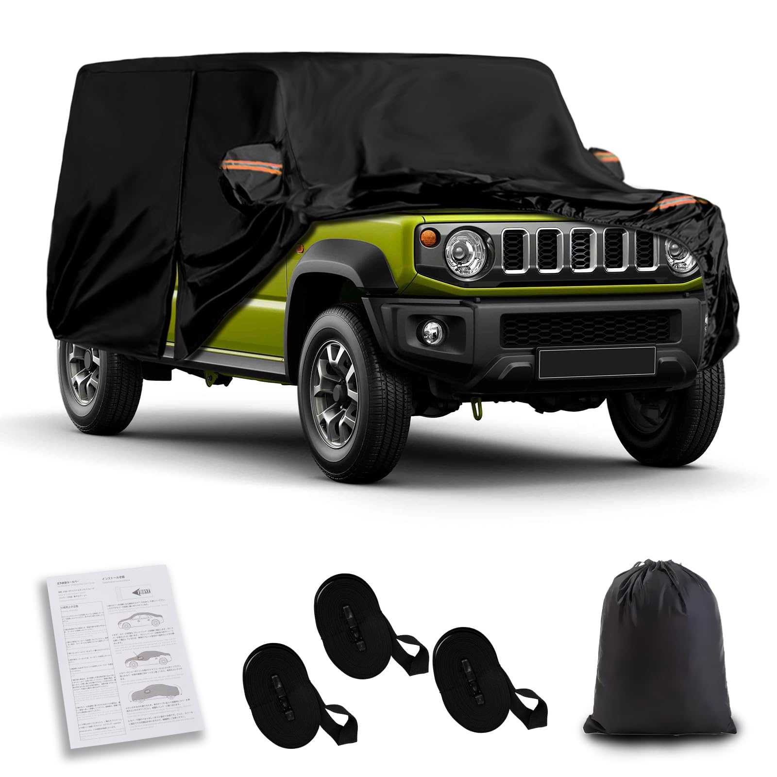 

Tusamika Car Cover for New Suzuki Jimny Nomad JC74W Body and Yellow Sand Includes Elastic Windproof Suitable for All Seasons (2025~) - Cover, чёрный