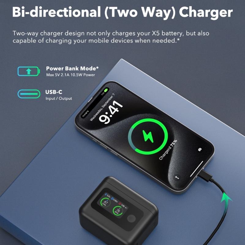 Intelligent Fast Battery Charger With LCD Screen And Safety Protections For X5 Compact Camera Battery Charging Hubs