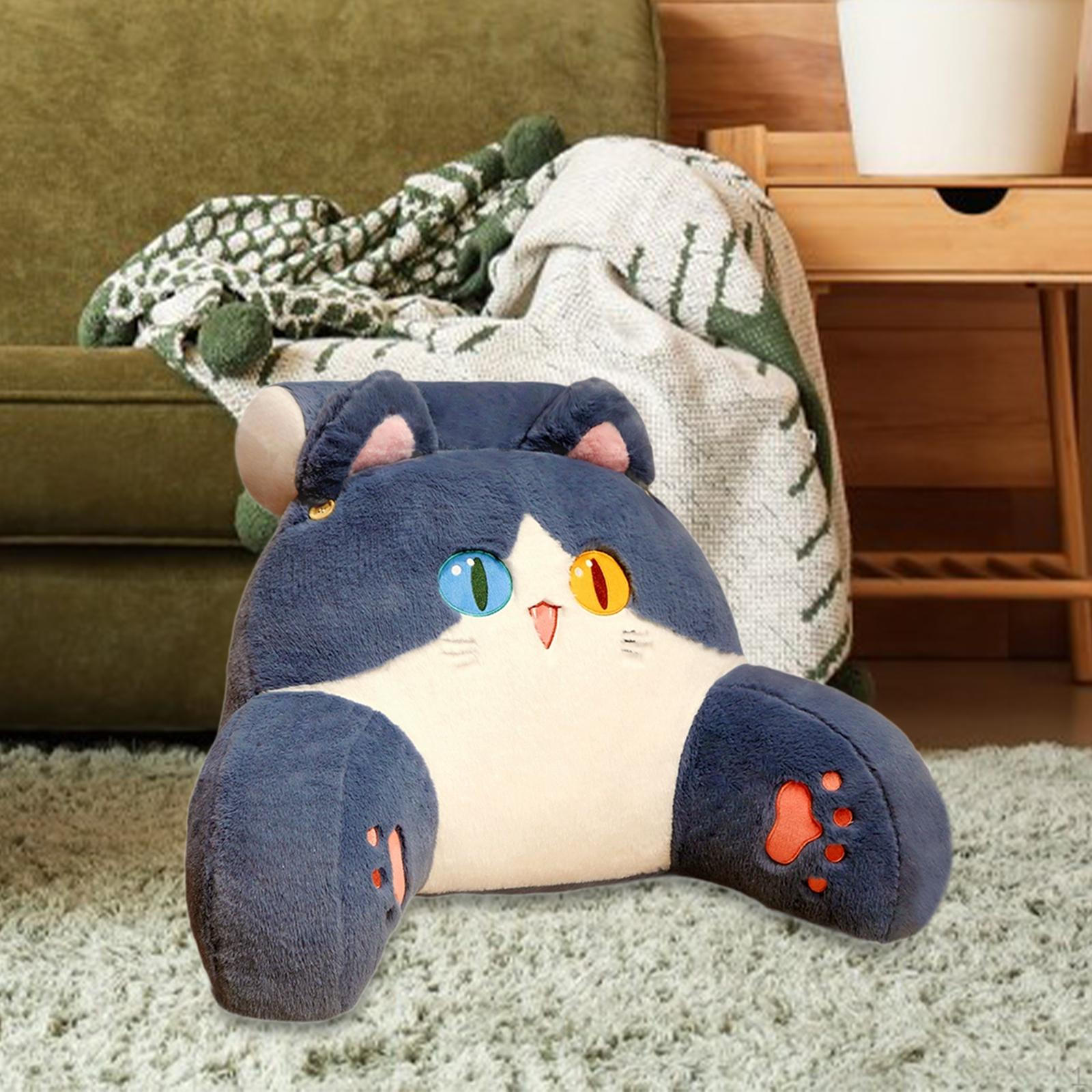 

Подушка-спинка Дышащая Милая для чтения, просмотра ТВ, игр, для дивана Blue Cat Shape