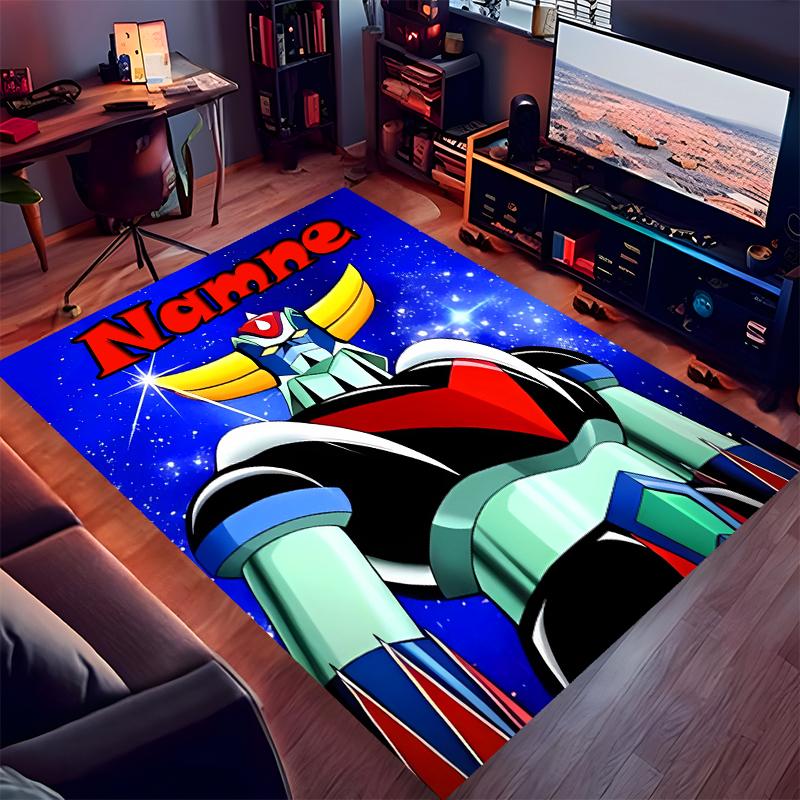 Custom personalization UFO Robo Grendizer Print Area Rug - Soft, Washable Non-Slip Indoor Mat,Living Room,Home&Office Decorative Rug