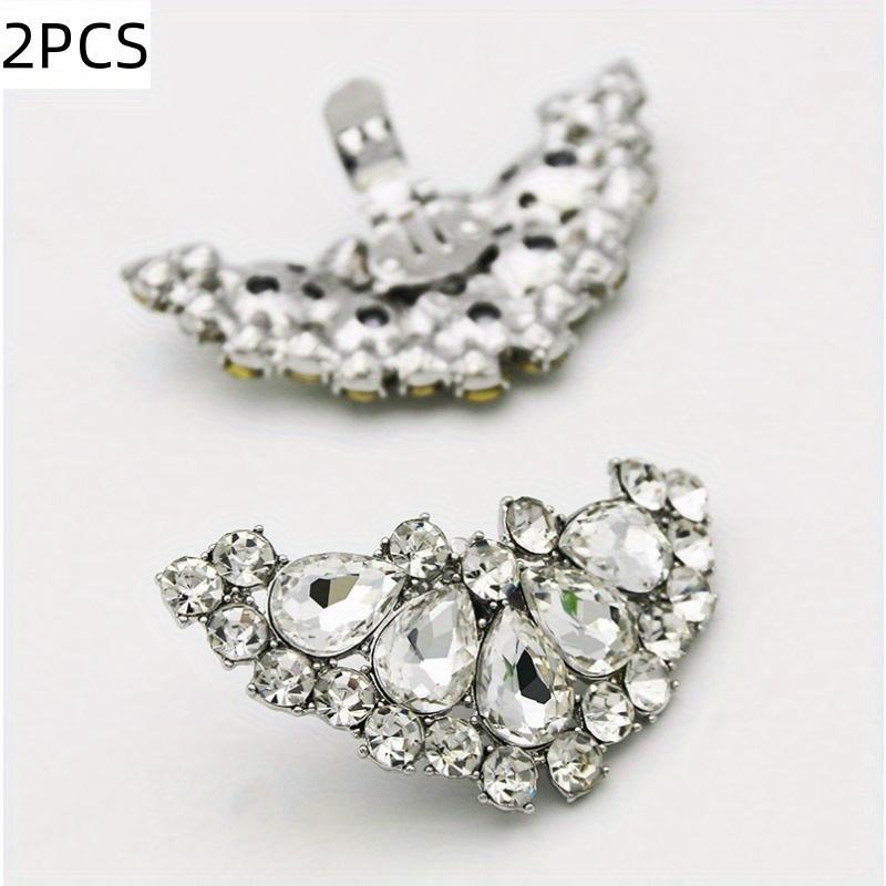 

2 шт. Романтичные пряжки для обуви со стразами, съемные аксессуары для обуви, свадебные аксессуары для обуви, туфли на высоком каблуке для вечеринки невесты 2pcs
