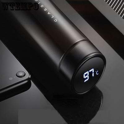 Multi-purpose Portable Intelligence Thermos Cup 500ml Vacuum Flasks Portable Stainless Steel Thermos Cup Water Bottle  Office Thermos Cup