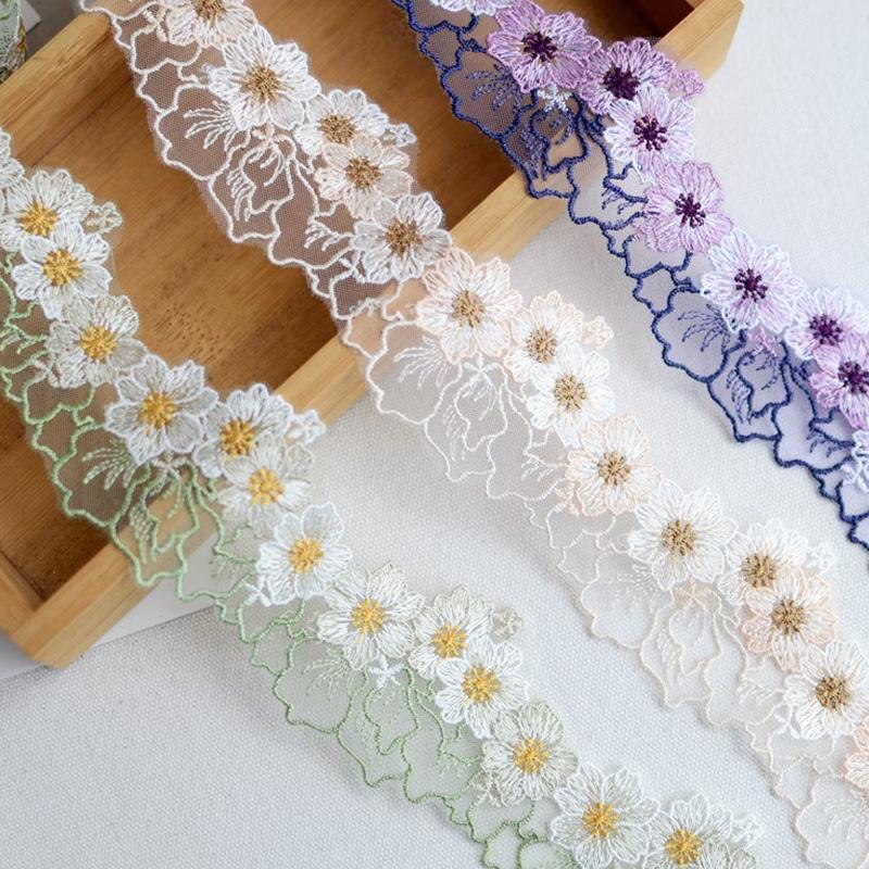 

1 шт. изысканная кружевная сетчатая лента шириной 5,5 см с вышивкой, декор для одежды, Cheongsam DIY