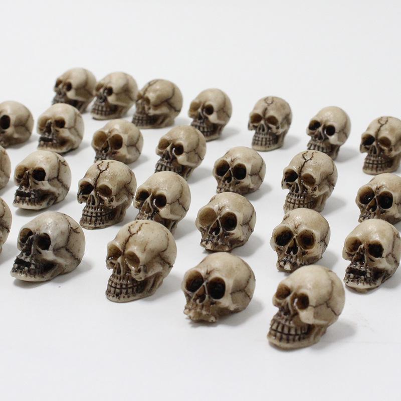 Couvre-chef Squelette et Tête de Fantôme pour Halloween: 20pcs Pierre de Pavage Décoration pour Micro Paysage et Pots de Fleurs