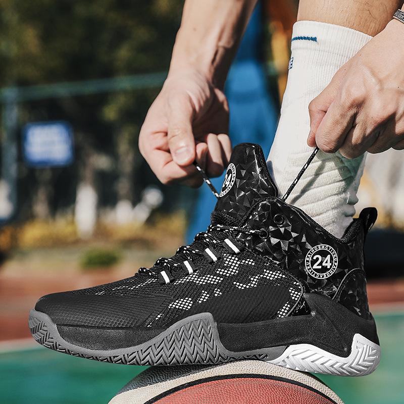 

Новая мужская спортивная обувь, модная сетчатая дышащая спортивная повседневная баскетбольная обувь 45 чёрный