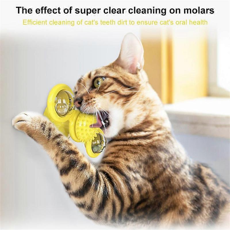 Grisha Karussell Katzenspielzeug, Karussell Katzenspielzeug, Saugnapf Katzenspielzeug für Wohnungskatzen