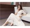 Village Embroidered Long Party White Flared Long White Long White Long Lace Wedding Size 323 H&T Women's Dress, White, Dress, Dress, Dress, Dress,