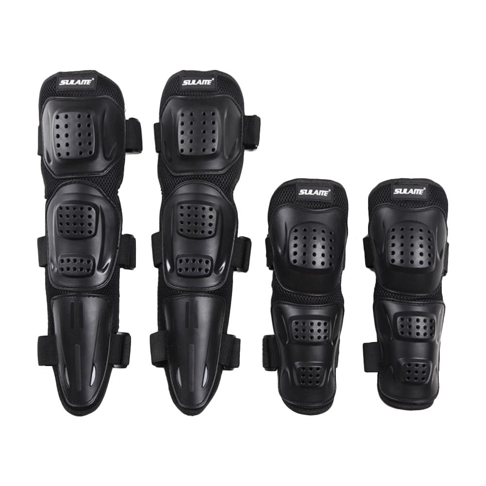 White Knee Shin Body Guard Armour Motocross Motorcycle Dirt ATV Racing Gear Pads