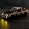 Initial D 1/30 Toyota AE86 Truend JDM Sports Car Alloy Diecast Metal Model Car Sound & Light Jump The Light Collection Hobby Boy