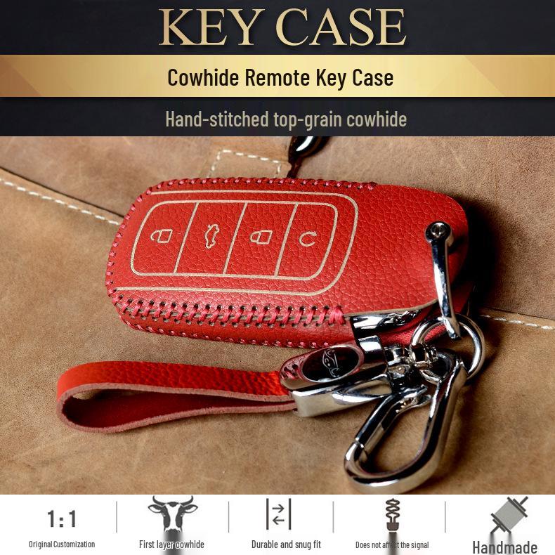 Chery Key Case: Genuine Cowhide for Tiggo 9/3/5/8 Plus, Arrizo 5/7, and Exeed Yaoguang