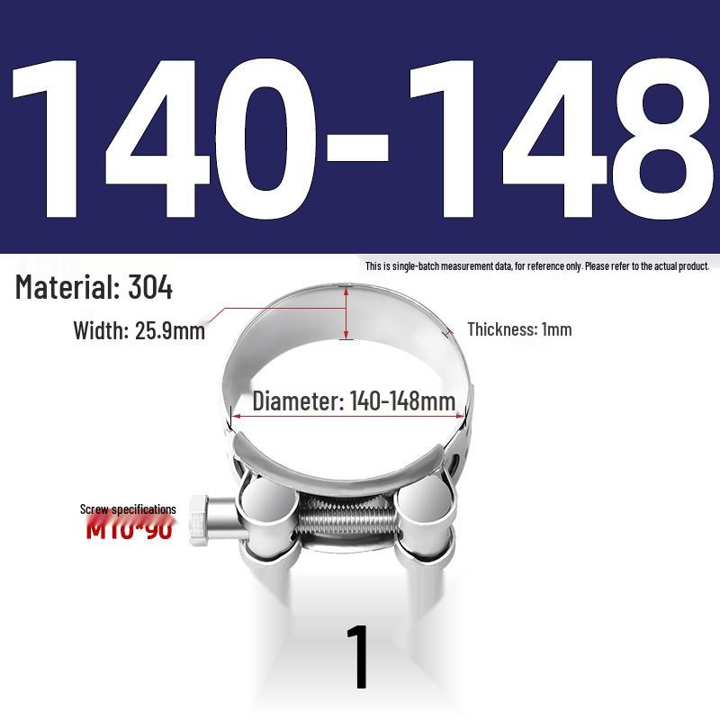 304 Stainless Steel Heavy Duty European Band Clamp for Water Pipe Fixation