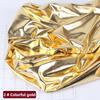 Elastic Golden Reflective Fabric By The Meter for Stage Clothes Hats Decoration Sewing Plain Bronzing Cloth Smooth Skin-friendly