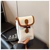 Mobile Phone Bag Women's New Fashion Popular Small Square Bag Mini Retro Contrasting Color Shoulder Messenger Bag