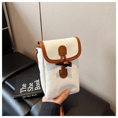 Handytasche Damen neue Mode beliebt kleine quadratische Tasche Mini Retro Kontrastfarbe Schulter Umhängetasche