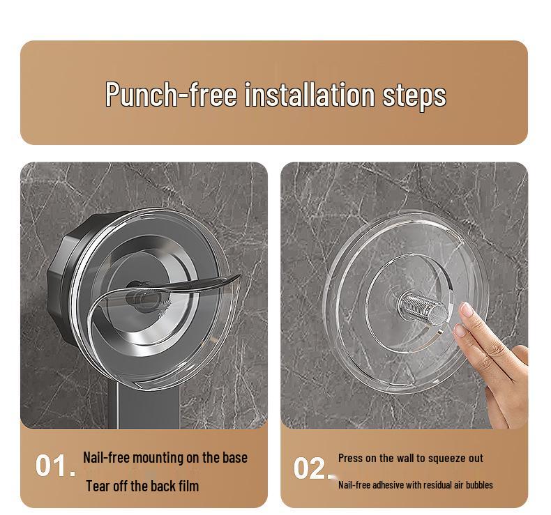 Punch-Free Wall-Mounted Waterproof Toilet Paper Holder with Storage Rack