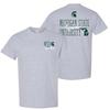 Michigan State Spartans Tall Type Tag T-Shirt - Sport Grey