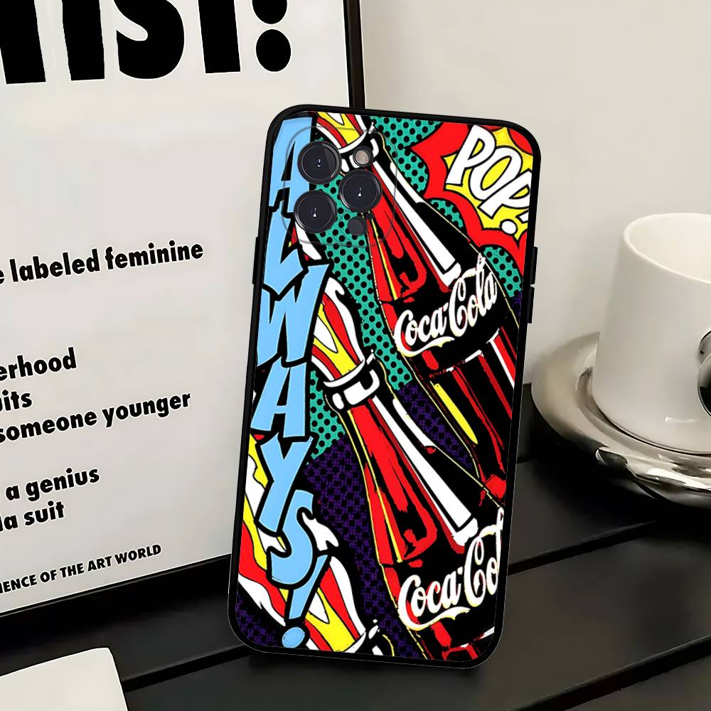 Hot C-Coca Drinks C-Cola Phone Case For IPhone 17 16 14 15 13 12 11 Pro Max Plus Silicone Soft Cover