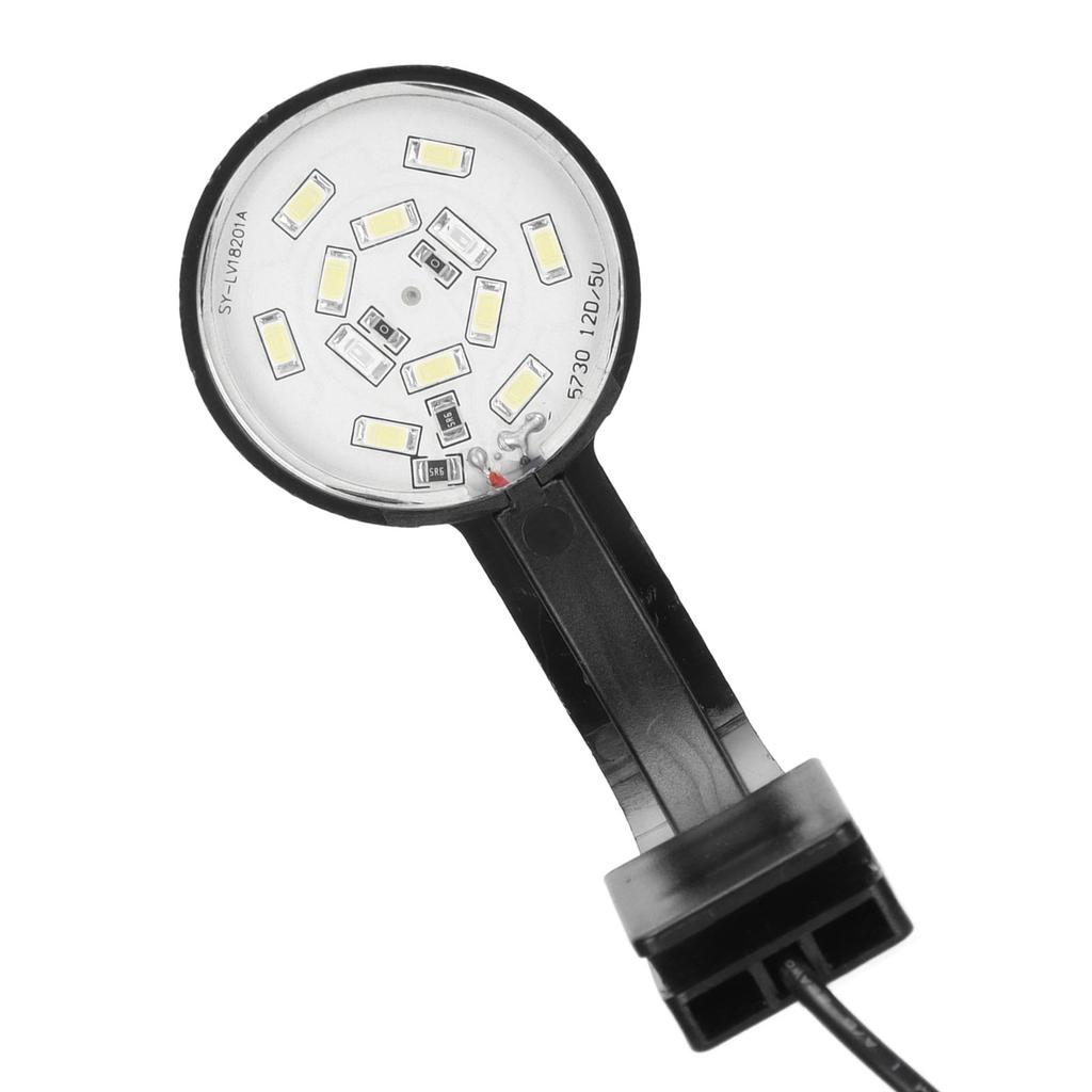 Fish Tank Clip Light 5W 5V 12 LEDs Blue White Light High Brightness Adjustable Angle USB Clamp Aquarium Light Black