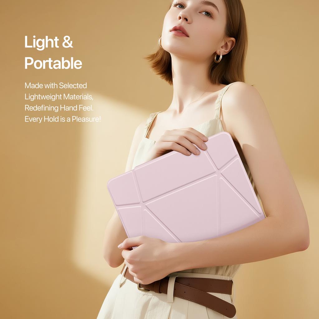 DUX DUCIS Vers Series Pouzdro na tablet pro iPad Air 13 (2025)/(2024)/iPad Pro 12.9 (2022)/(2021)/(2020)/(2018) Kožený obal s opěrkou