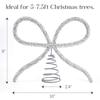 Christmas Tree Topper Bow, Christmas Decor Christmas Topper Xmas Tree Bow Ornaments for Xmas Tree Decoration Holiday Home Party Supplies