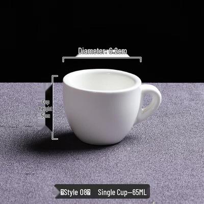 Tasse à espresso minimaliste en céramique blanche Zhaoran