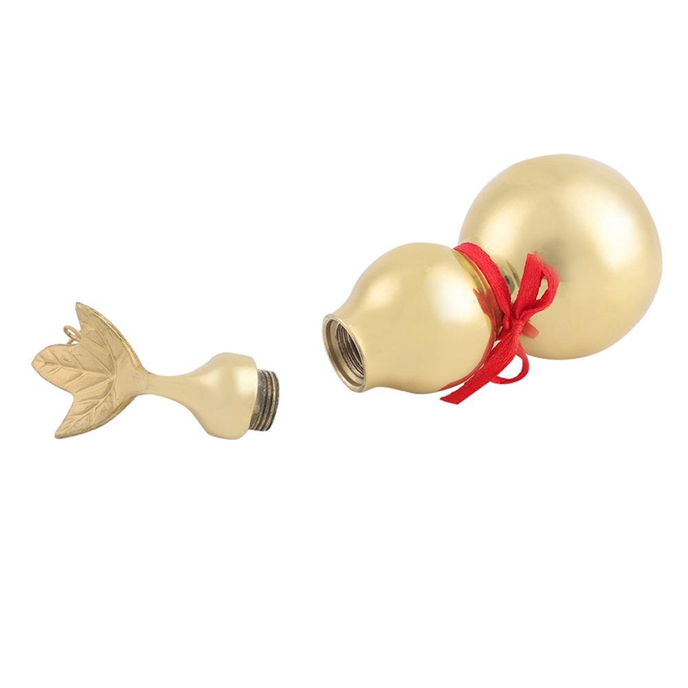 Open Cover Brass Gourd Smooth Surface Wu Lou Gourd Statues Feng Shui Gourd  Feng Shui Decoration