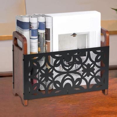 Organizer Bin for Desktop File Storage Basket Wood Rack Books Mails S Toys Snacks