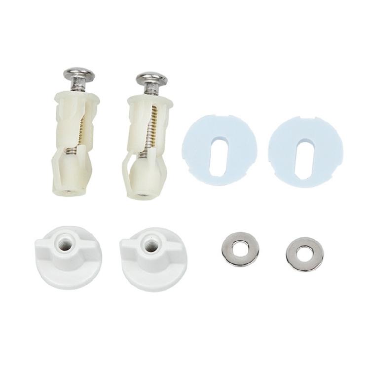 Steel Toilet Seats Screws with Nylon Nut & Washers Toilet Seats Fastener Quick Installation for Secure & Stable Fit