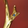 Evening Breeze: S925 Sterling Silver with 14K Gold Plated Zircon Ring - Elegant Japanese Luxury Design