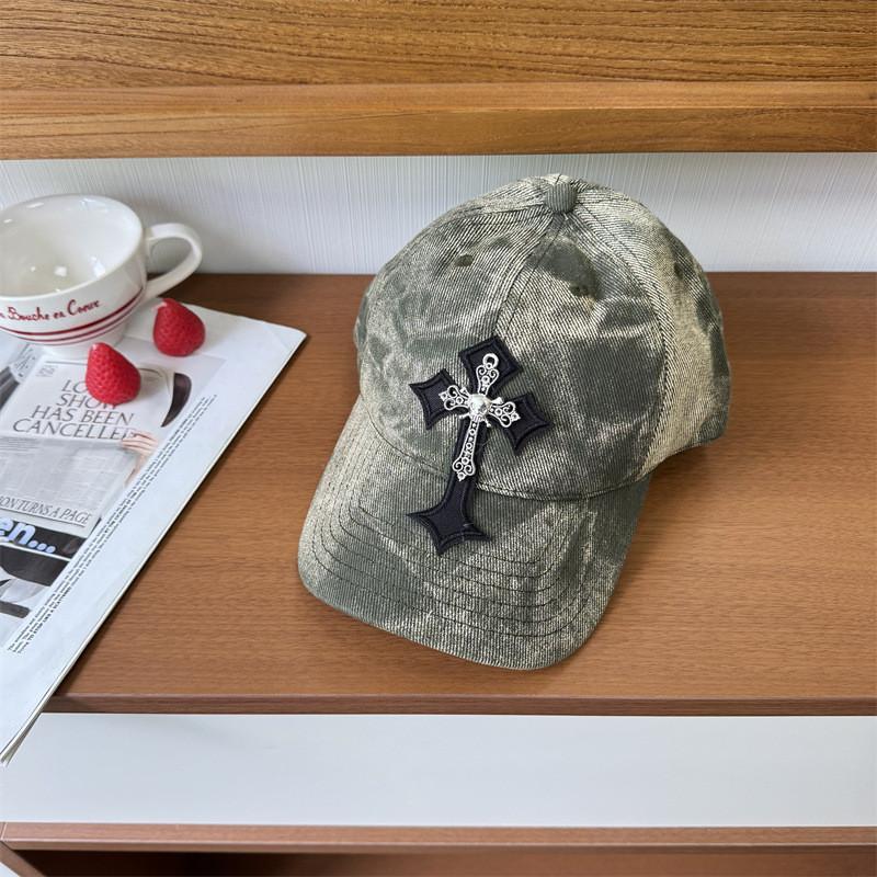 Fashionable Decoration Cross Dyeing Pattern Women Summer Casual Cap Baseball