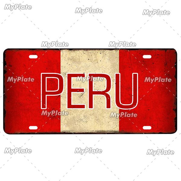 Hot Sell National Flag Poster 15x30cm Plate Metal Sign Tin Sign Poster Plaque Decor Bar Pub Club Home Wall Decoration