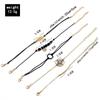 Trendy European & American Multilayer Compass Bracelet Set with Watch