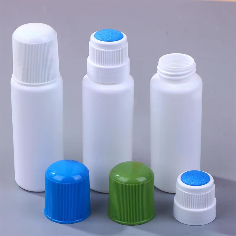 50ML Empty Smudge Bottle Liquid Applicator Sponge Head Soreness Liquid Bottle For Daub Filling Liniment Medicine Antipruritic