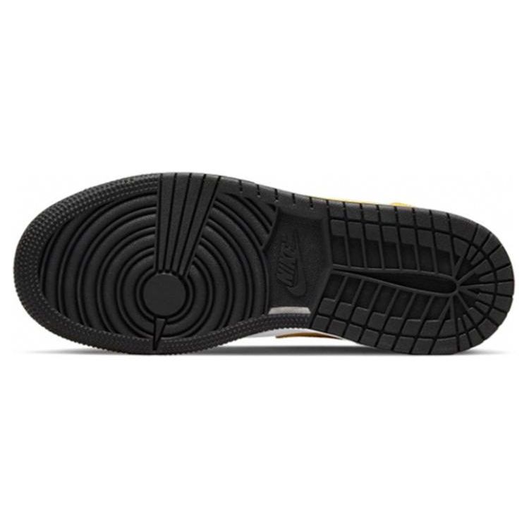 Air Jordan 1 Mid SE GS Motorsport Detské tenisky Biela Čierna Univerzitná-Zlatá DJ0336-067