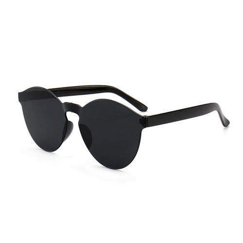 Fashion Rimless Transparent Sunglasses UV400 Oval Frameless Sun Glasses Vintage Red Pink Blue Yellow Orange Eyewear Gafas De Sol