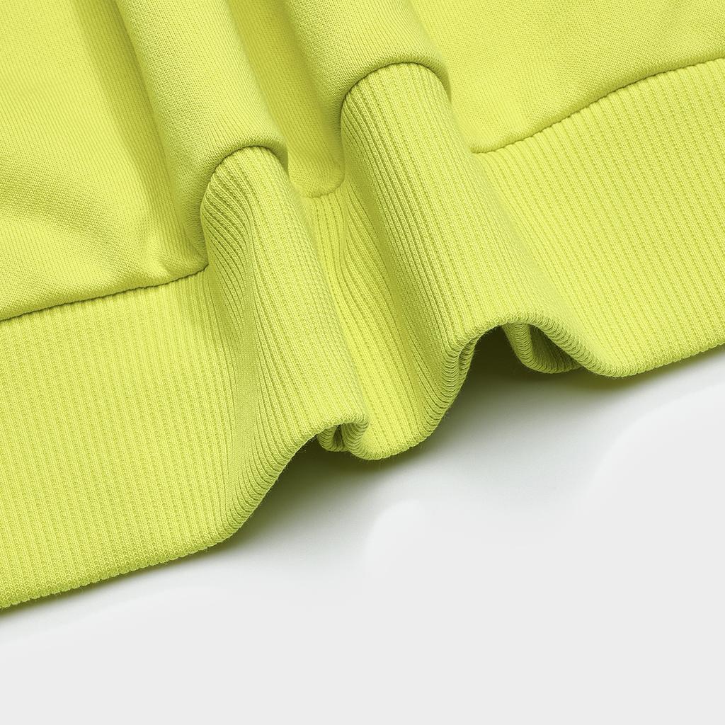 FILA 2023 Winter New Knit Hoodie Fashion Casual Loose Solid Color Knit Sweatshirt Couple Style Unisex Sweatshirt Sulfur-Green F51U348297F-YE