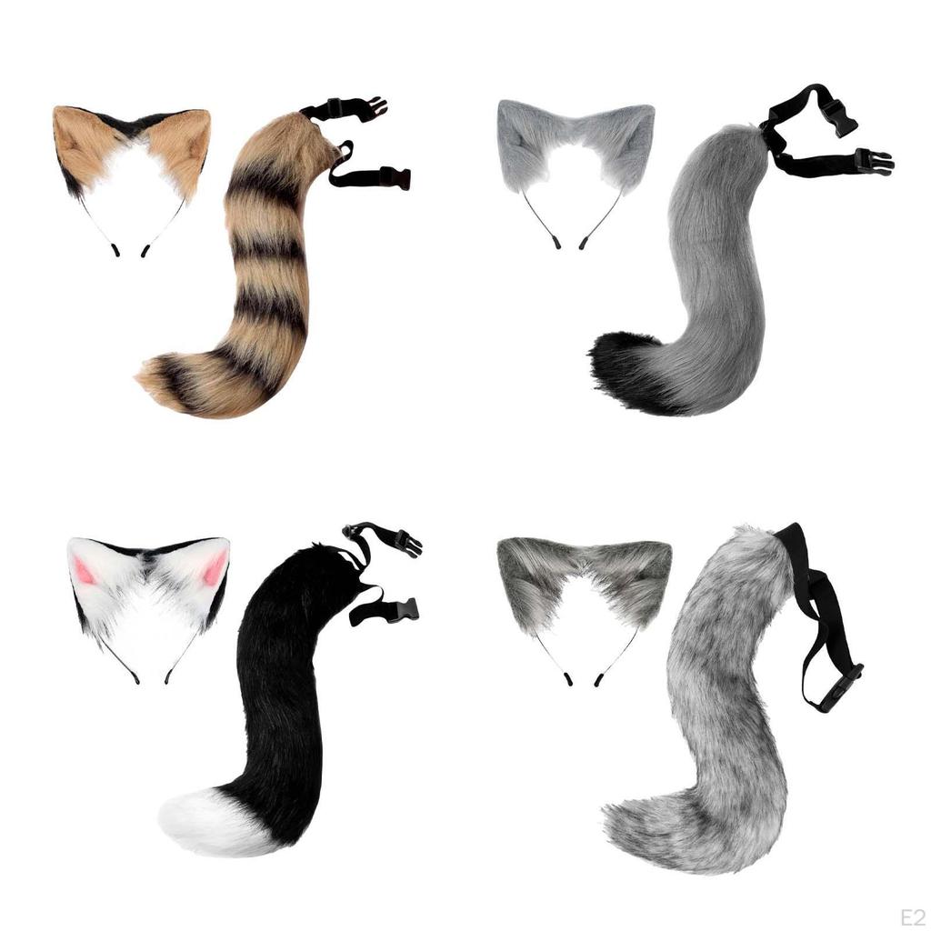 Ears Hair Hoop Costume , Accessories, Kids Adult Decoration Long Tail for Party Stage Shows