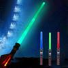 Glowing Stick Stretchable Cool Lights Sound Effect Boys Girls Glowing Lightsaber Super Hero Role Play Prop for Gift