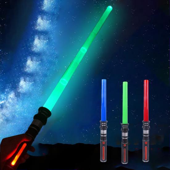 Glowing Stick Stretchable Cool Lights Sound Effect Boys Girls Glowing Lightsaber Super Hero Role Play Prop for Gift