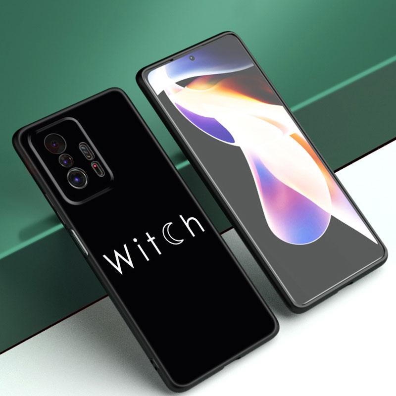 Wiedźma i Kot Etui na Telefon na Zamówienie Dla Xiaomi Mi A2 8 9 SE Note 10 10T 11 12 Lite 9T 11T 12S 12T Pro A3 6X 12X Miękkie TPU Czarne Etui