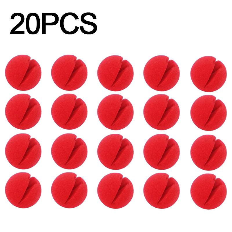 50/5pcs Red Ball Foam Clown Nose Halloween Party Cosplay Costume Circus Props Festival Make Up Clown Nose Performance Decoration