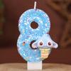 Numbers Birthday Candles Cake Party Handmade Numbers Candles Blue