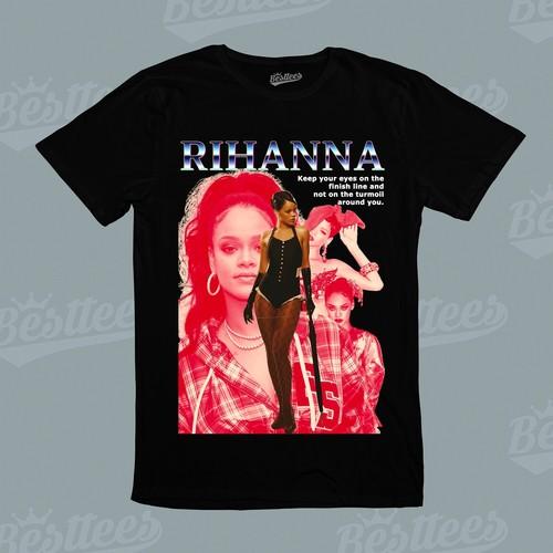 RIHANNA American POP REGGAE R&B HIP-HOP RAP Artist EDM Music Band Tee T-Shirt S