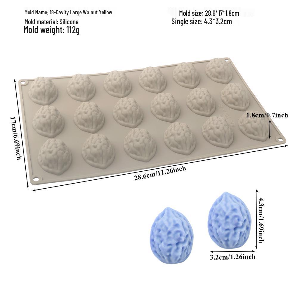 3D Fruchtmousse Silikon Kuchenformen: Birne, Apfel, Ananas, Pfirsich, Durian, Himbeere.