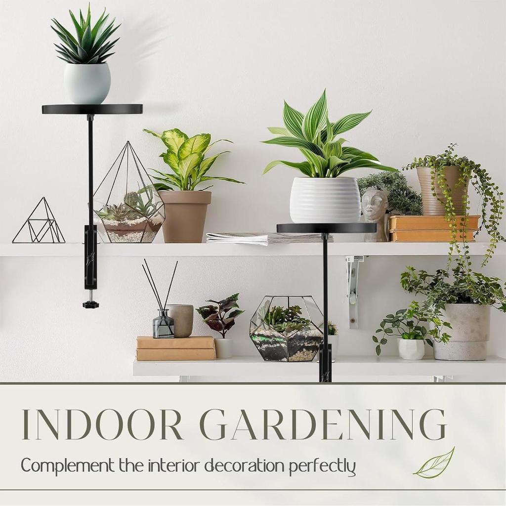 Window Plant Shelves Adjustable Metal Floating Window Sill Plant Stand Window Plant Holder Wall Mounted Plant Shelves