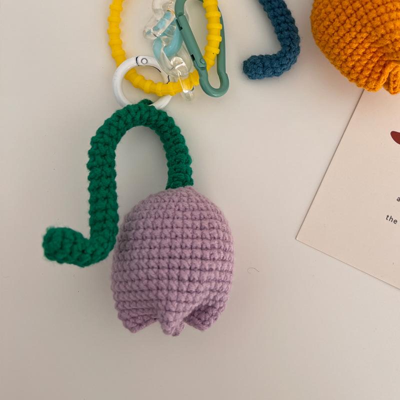 

В язана підвіска тюльпан ручної роботи жіноча свіжа сумка брелок підвіска шкільна сумка аксесуари дівчина 15*4cm