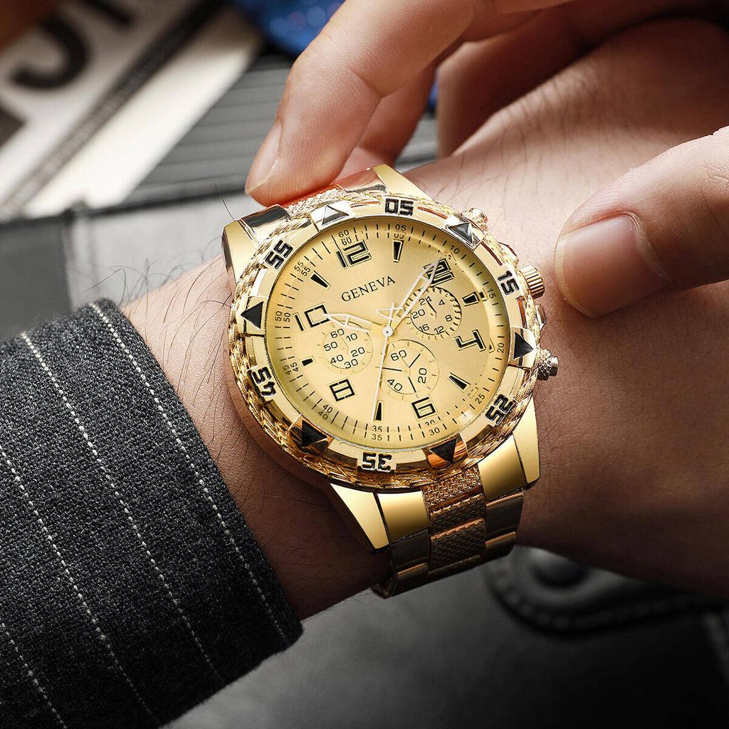 Fashion Business Men Watch Luxury Big Dial Mens Quartz Wristwatches Clock Gift Reloj Hombre