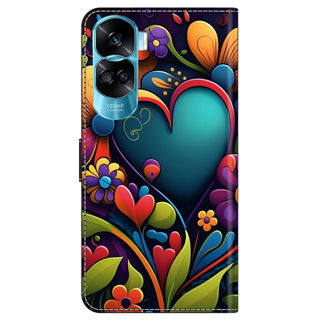 Für Honor 90 Lite 5G/X50i 5G Hüllen Magnetische Handyhülle Musterdruck Brieftasche Kratzfeste Handyhülle